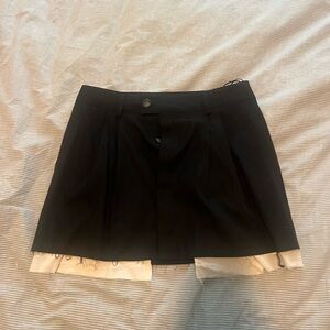 Black Pleated Mini Skirt